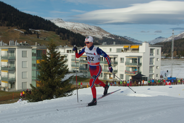 Didrik Tønseth (NOR) striding it out for second place.