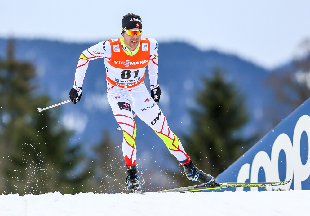 Alex Harvey placed 13th in the 4.4 k Tour de Ski prologue in Oberstdorf, Germany, today. Photo: Marcel Hilger.