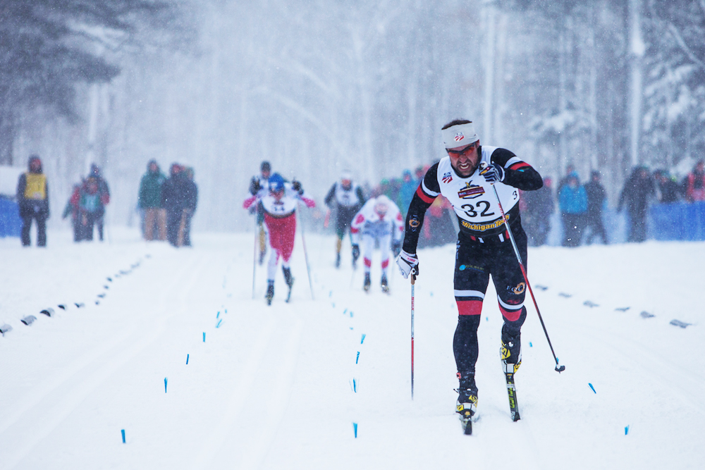 Dakota Blackhorse-von Jess strides to a near seven-second win in Tuesday's 1.5 k classic sprint at the 2015 U.S. Cross Country Championships in Houghton, Mich. (Photo: Jake Ellingson) 