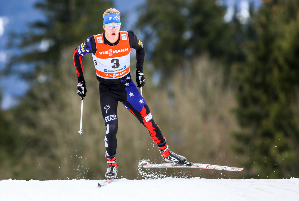 Erik Bjornsen (USA) competing in the 2015 Tour de Ski prologue. (Photo: Marcel Hilger.)