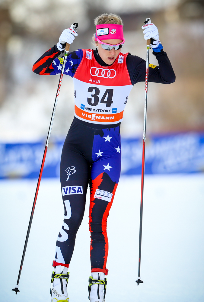 Sadie Bjornsen in the Prologue of the 2015 Tour de Ski. (Photo: Marcel Hilger.)