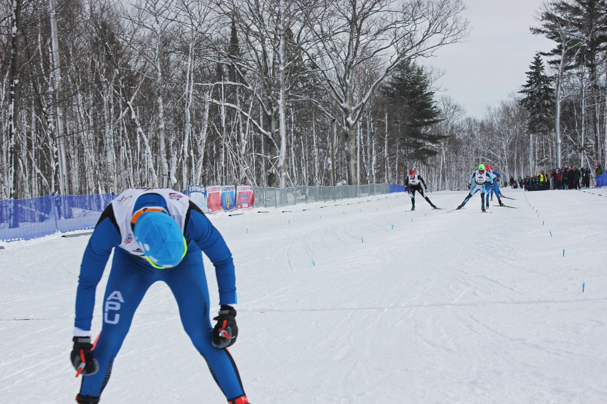 Rosie Brennan (APU) catches her breath after winning the women's freestyle-sprint final by more than six seconds at U.S. nationals in Houghton, Mich.