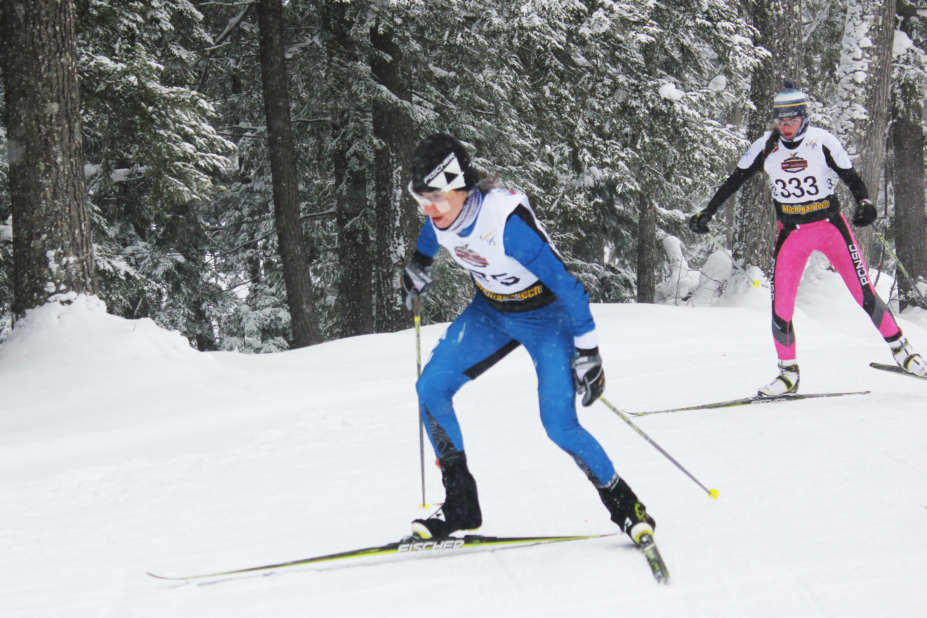 Chelsea Holmes (APU) finished second in Sunday's 10 k freestyle individual start at the U.S. Cross Country Championships in Houghton, Mich. 