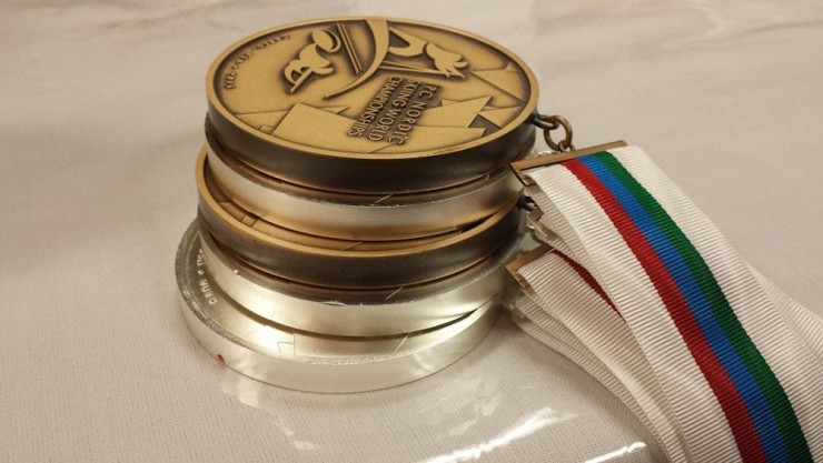 Andy Soule's stack of medals from 2015 IPC World Championships in Cable, Wis., where he earned three silver and two bronze between three biathlon and two cross-country races. (Photo: U.S. Paralympics Nordic)