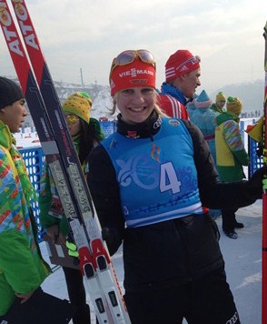 Germany's Victoria Carl after notching her second Junior World Championships title and third podium in the first race of 2015 Junior Worlds in Almaty, Kazakhstan. (Photo: FIS)