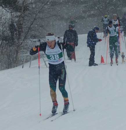 Cole Morgan (UVM) tackles the 10k classic on skate gear