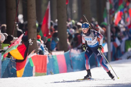 Hannah Dreissigacker took 39th in the IBU World Cup 7.5 k sprint in Nove Mesto, Czech Republic (Photo: U.S. Biathlon/Nordic Focus) 