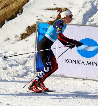 Katharine Ogden's sixth-place finish in the women's 10 k skiathlon is the best American result in a Junior Worlds race since 2002 (Photo: Bryan Fish/USSA)