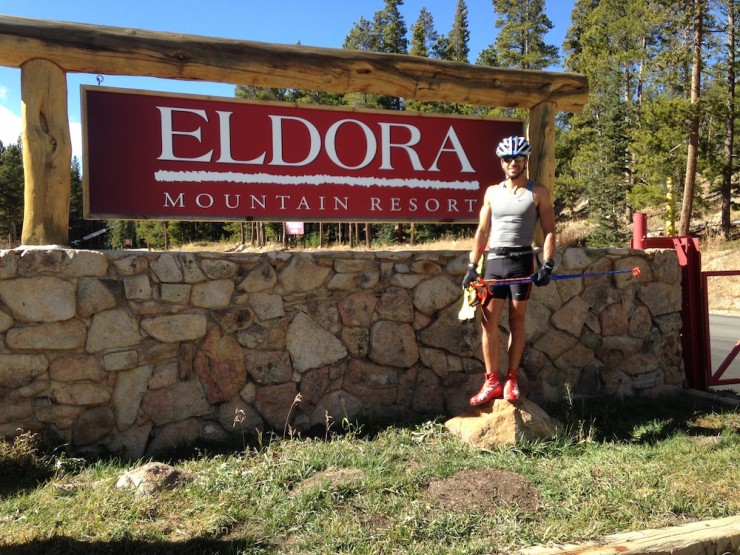 Carlos Lannes during a dryland workout at Eldora in Nederland, Colorado, last year. (Courtesy photo)