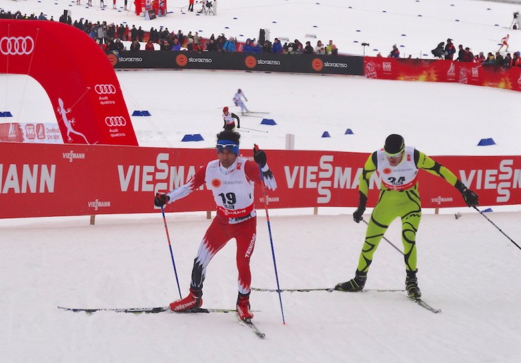 Mark Rajak racing for Trinidad and Tobago in Wednesday's 10 k freestyle individual start qualification race on the first day of 2015 World Championships in Falun, Sweden. 