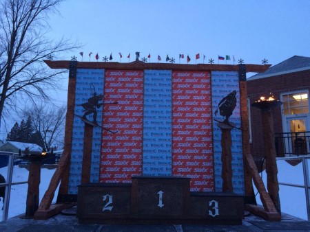 The new podium awaits for the winner of this years race - Photo: American Birkebeiner Foundation