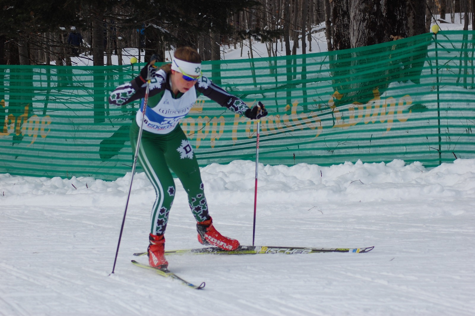 Corey Stock (DAR, shown here racing at the UVM Carnival) took third in the women's 10k freestyle on Saturday (photo: Silke Hynes)