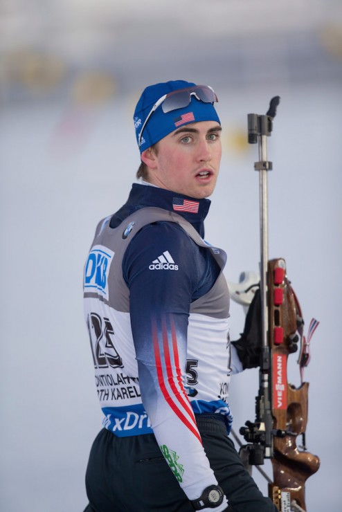 Sean Doherty (US Biathlon) placed 47th on Thursday in the men's 20 k individual at 2015 IBU World Championships in Kontiolahti, Finland, for the second-best result of his career. (Photo: USBA/NordicFocus)