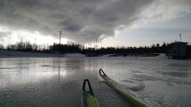 Conditions at Kincaid Park were not always ideal, but organizers and racers made the best of things. (Photo: Tim Whiton)