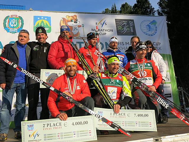 Petr Novak of the Czech Republic won the 2015 FIS Marathon Cup, with Benoit Chauvet of France in second place, Toni Livers of Switzerland in third. Photo: FIS/Worldloppet