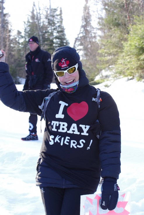 A happy spectator at 2015 Canadian Ski Nationals at Lappe Nordic in Thunder Bay, Ontario. (All photos: Martin Kaiser)