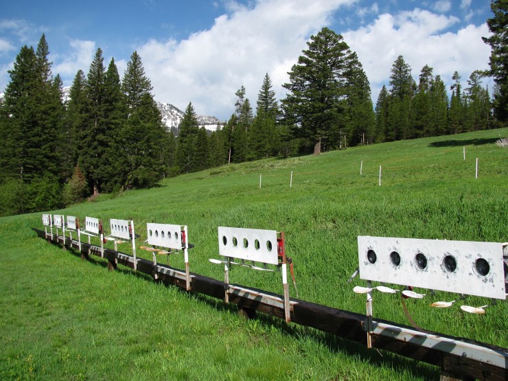The biathlon range at Bohart Ranch in Bozeman, Mont. was installed in 1989 at the height of the sport in the small mountain town. The Bridger Biathlon Club is attempting to bring biathlon back to Bozeman and is starting by installing new targets from Norway. (Photo: Bridger Biathlon Club)