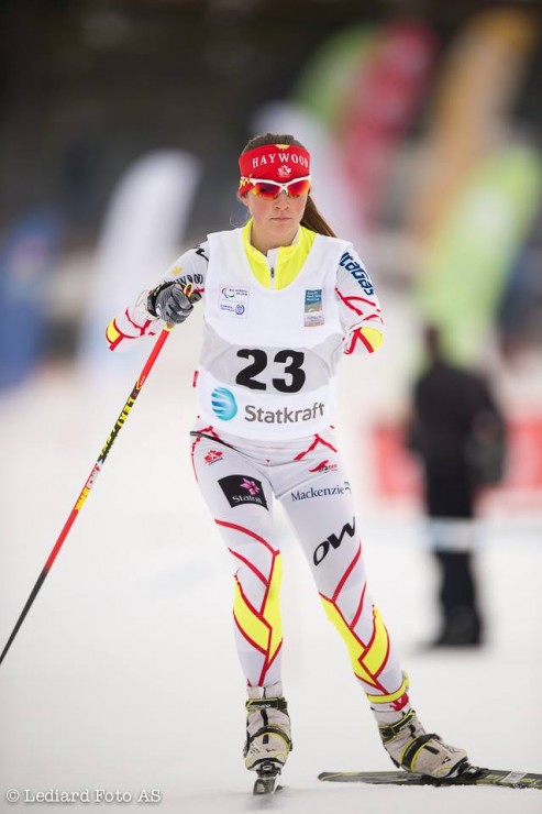 Brittany Hudak (Canadian Para-Nordic Ski Team) at 2015 IPC World Cup Finals in Surnadal, Norway. Hudak won the 2014/2015 World Cup Overall Cross-Country title. (Photo: IPC Nordic Skiing/Facebook)