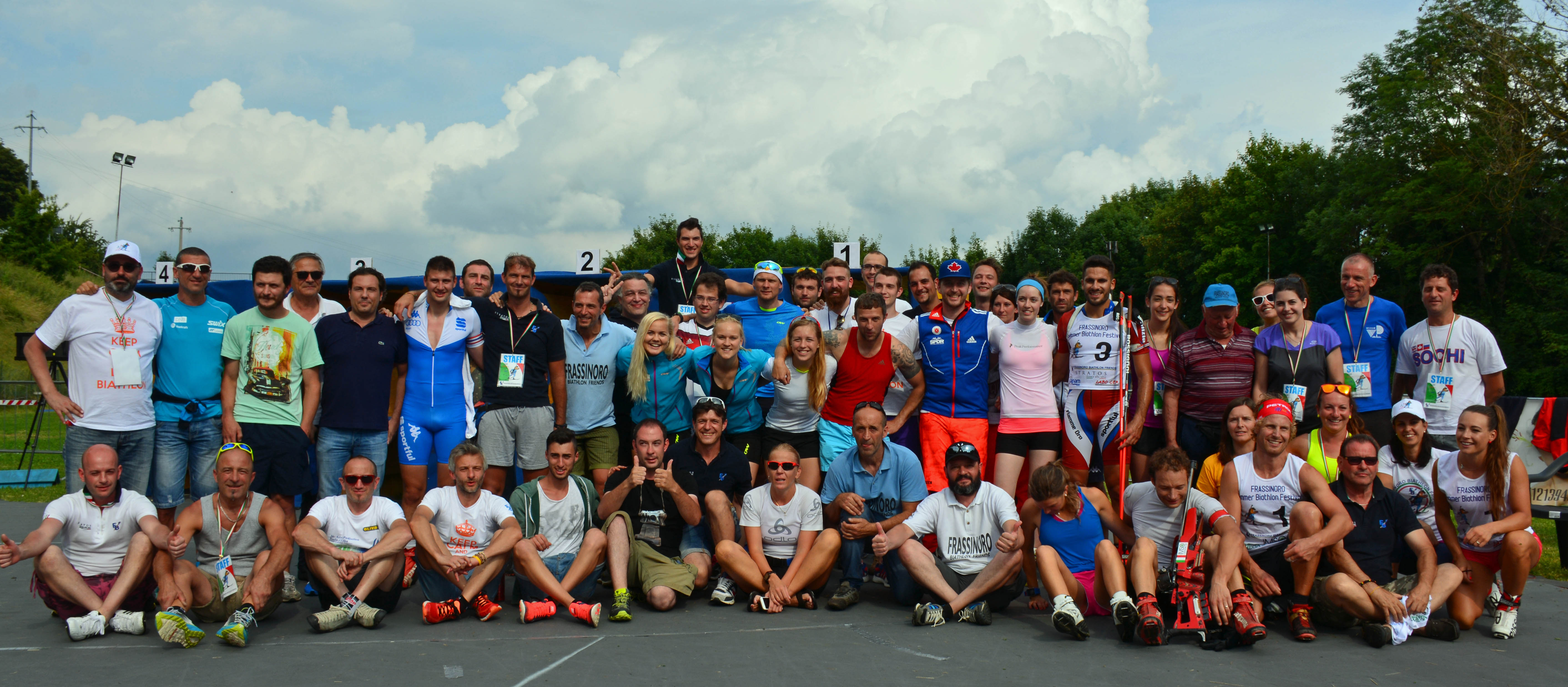 Athletes and volunteers at the festival. (Photo: Davide Magnaghi)
