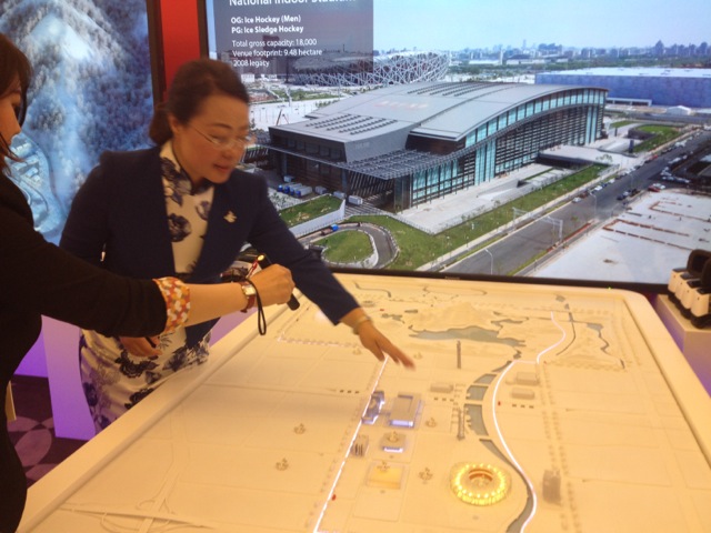 In the Beijing presentation room, the big committee was on hand to demonstrate through dioramas the vision of Games infrastructure. Is this the same as being able to see proposed sites in person?