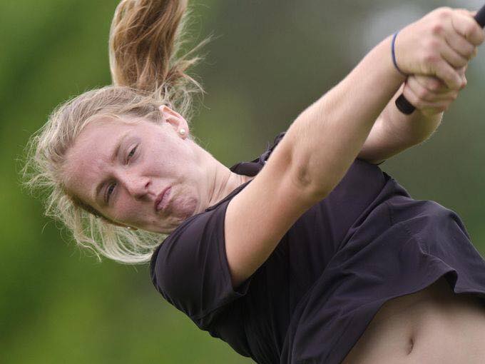 Chloe Levins competes in the 2015 Vermont State Championships in her second passion: Golf. She won the event and placed fourth in the New England Championships. (Photo: Chloe Levins) 