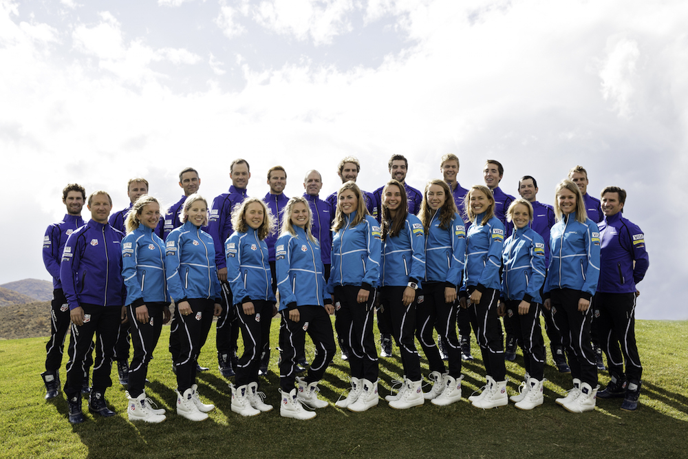 The 2015/2016 U.S. Nordic Ski and Nordic Combined teams during a team photo shoot in their new uniforms on Monday, Oct. 19, in Park City, Utah. (Photo: USSA)