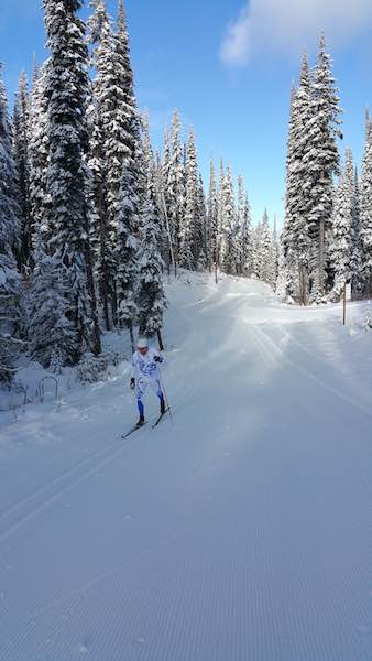 VR40 blue-wax skiing on Nov. 16 at the Sovereign Lake Nordic Centre in Vernon, B.C. (Photo: Gerry Furseth)