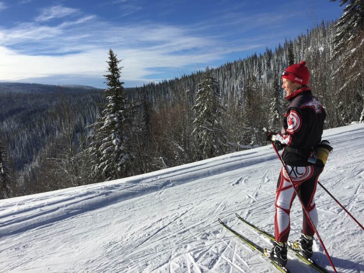 A Sovereign Lake Nordic Centre board member checks out the trails on Nov. 21. (Photo: Gerry Furseth)