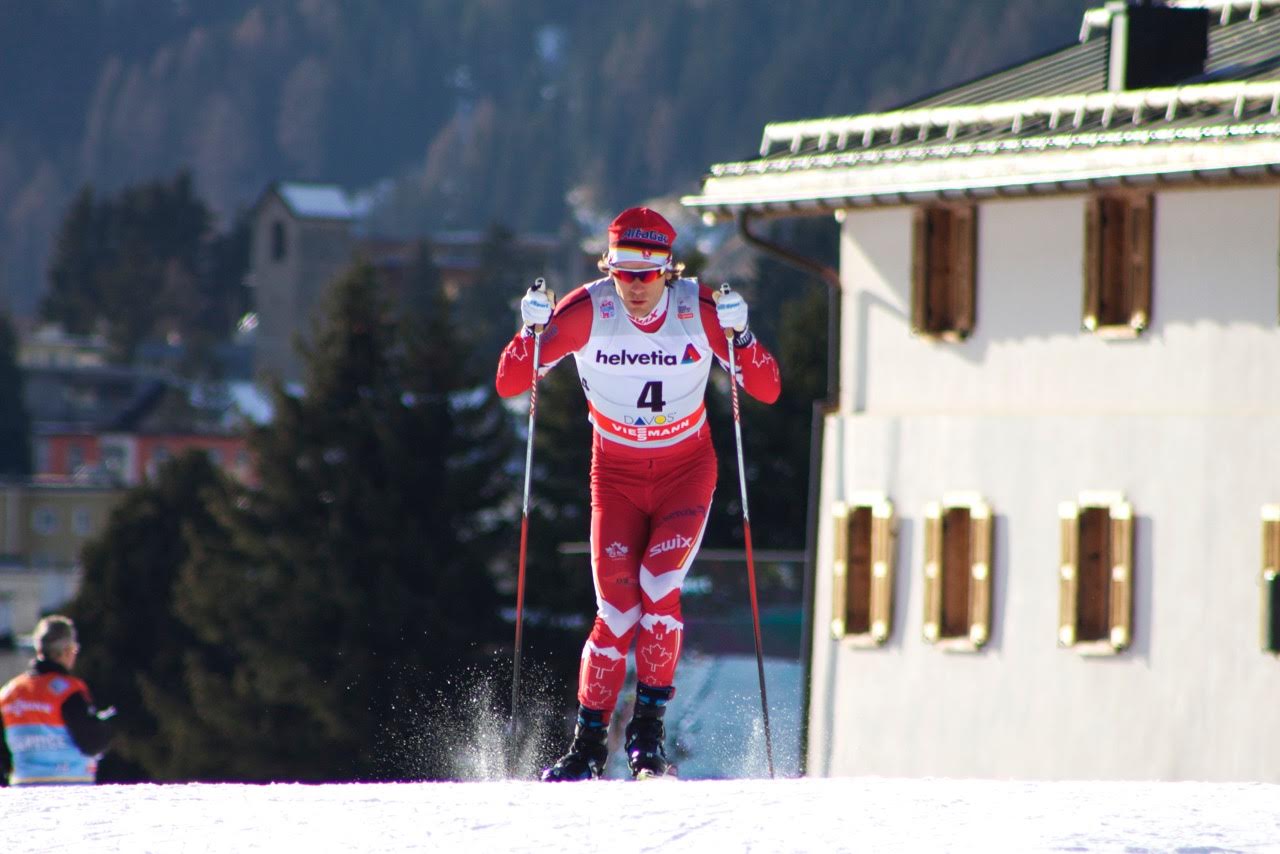 Devon Kershaw (Canadian World Cup Team) racing to 20th in the men's World Cup 30 k freestyle on Saturday in Davos, Switzerland. 