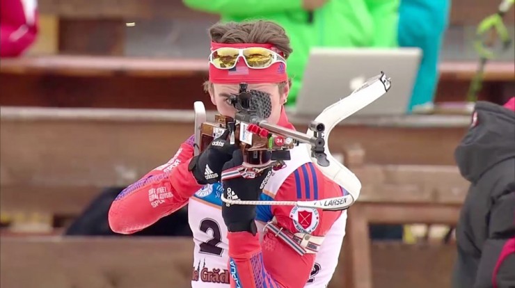 Sean Doherty (US Biathlon) cleaned his final shooting stage to secure his lead (and ultimately the victory) in the junior men's pursuit at IBU Youth/Junior World Championships in Cheile Gradistei, Romania.