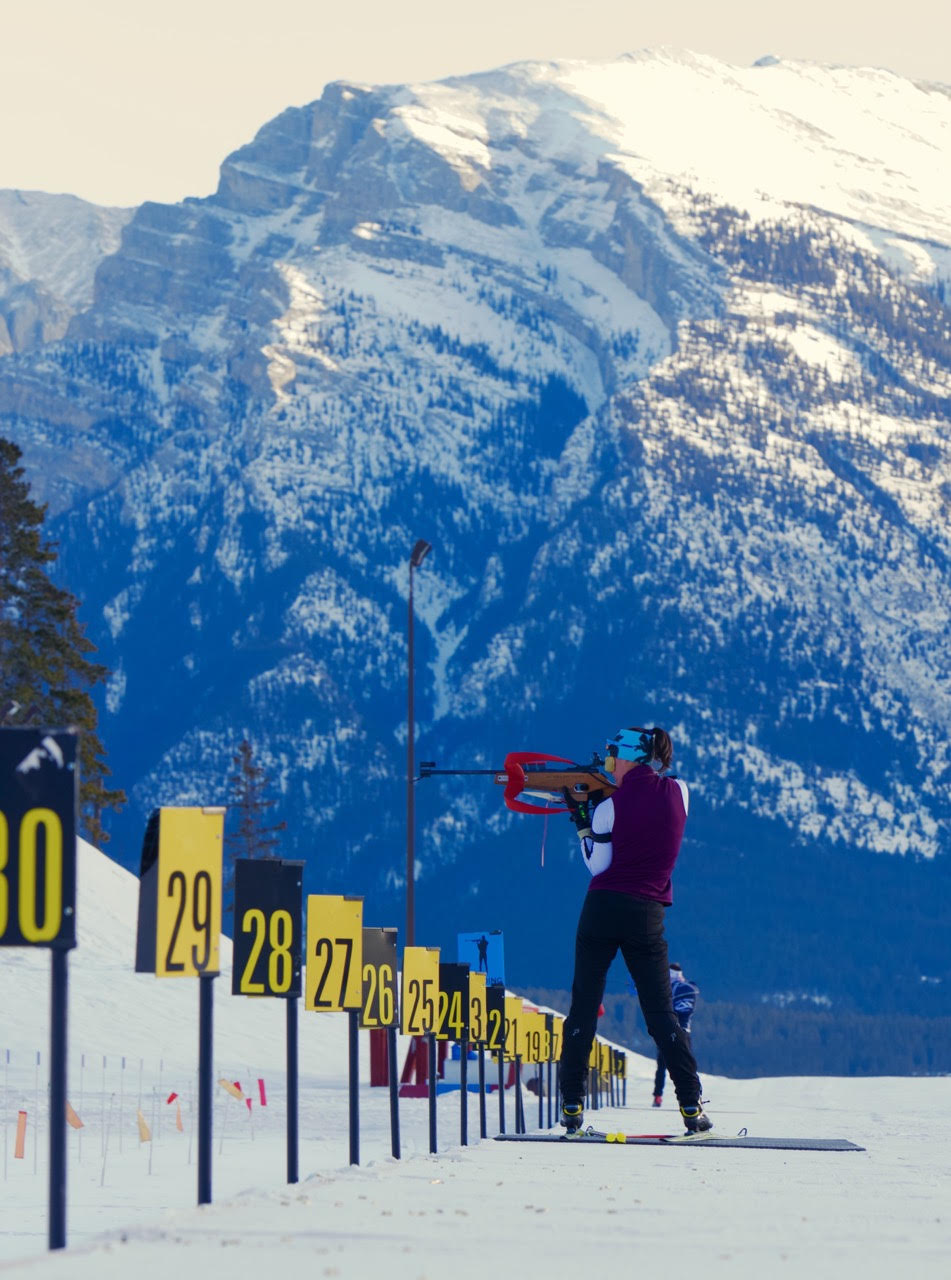 Reid training on the range in Canmore. (courtesy photo)