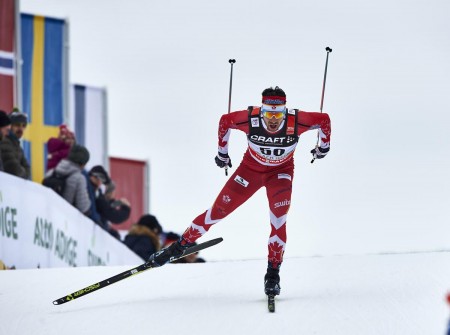 Alex Harvey (Canadian World Cup Team) placed 37th in the 10 k freestyle at Stage 6 of the Tour de Ski to drop five places to 15th overall in the Tour. (Photo: Fischer/NordicFocus)