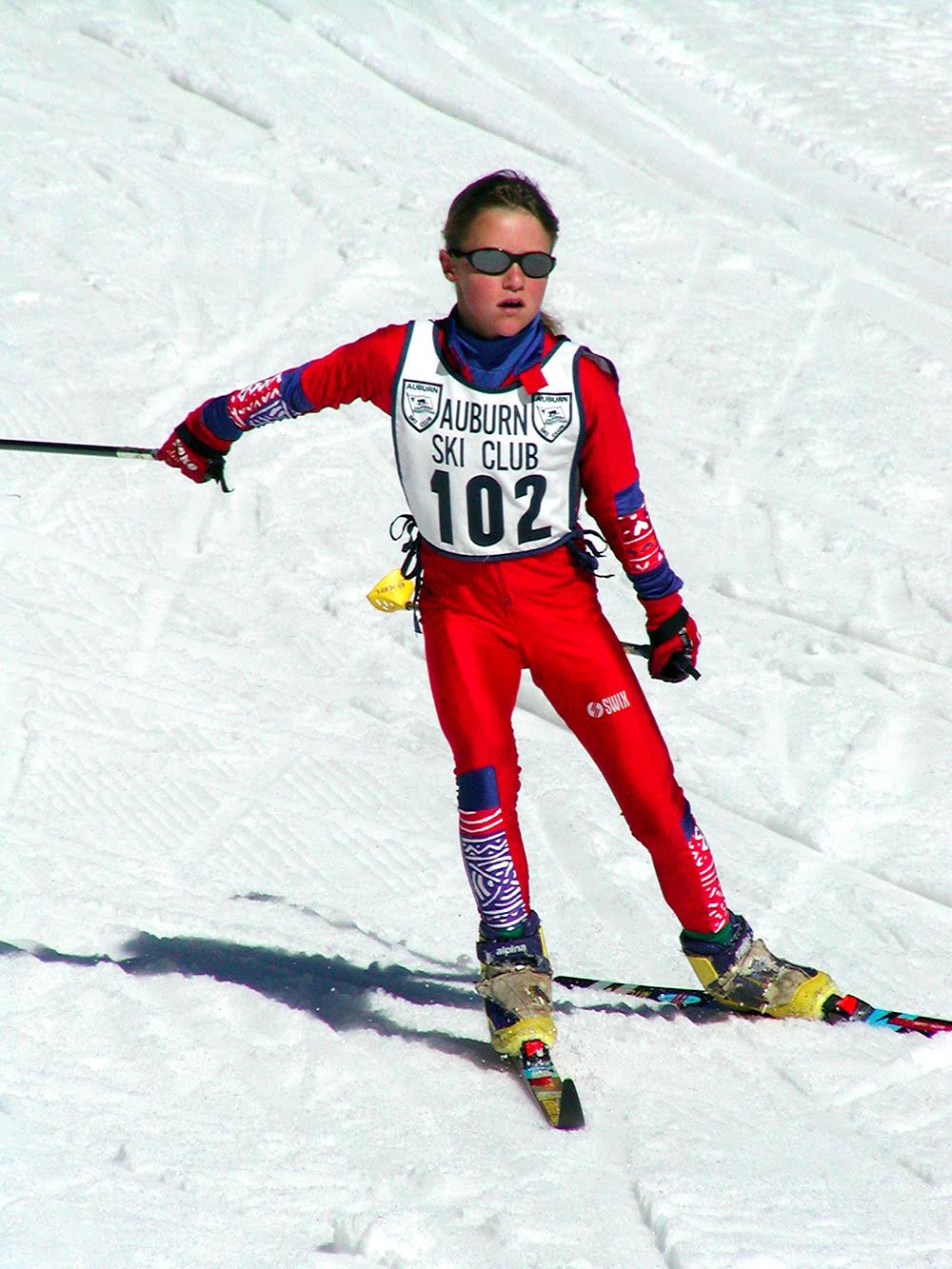 Reid at an Auburn Ski Club race in 2002 - which photographer Mark Nadell reports was even a biathlon race. (Photo: Mark Nadell/MacBeth Graphics)