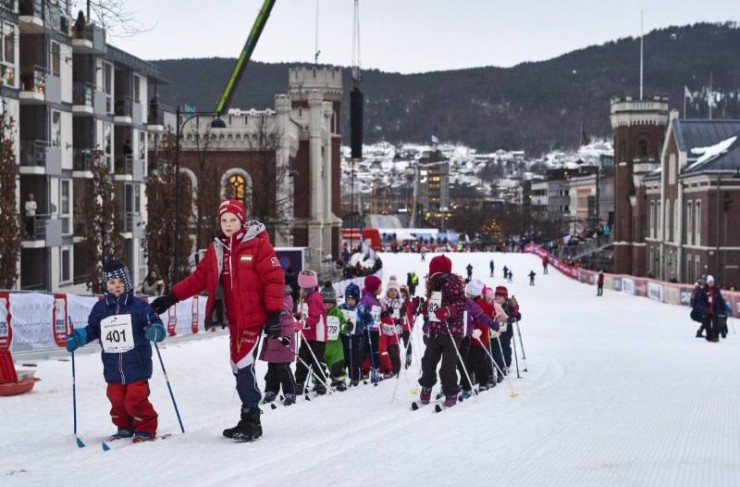 Part of the Drammen World Cup Sprints in Drammen Norway was a childrens race/festival