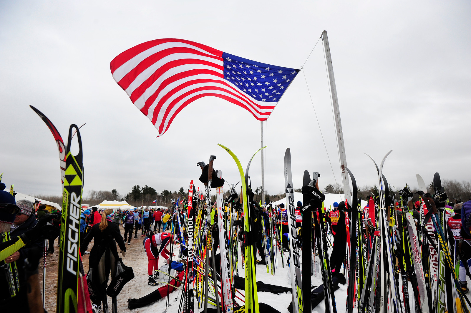 Ski racing in America: still packed and enthusiastic, even when it's 32 degrees and raining. (Photo: USSA/Tom Kelly)