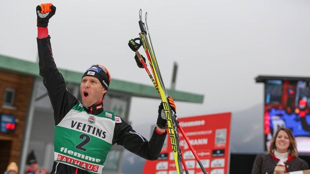 Germany's Bernhard Gruber won the Day 2 individual competition in Val Di Fiemme, Italy. (Credit: FIS/Nordic Focus)
