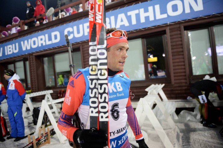 Tim Burke after placing sixth in the men's pursuit on Saturday, repeating his season-best sixth place finish in Friday's sprint, at the IBU World Cup in Khanty-Mansiysk, Russia. (Photo: USBA/NordicFocus)