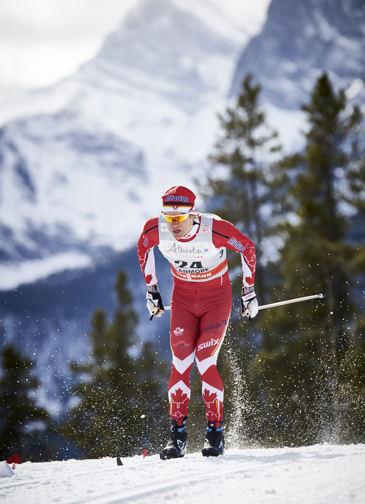 Devon Kershaw (Canadian World Cup Team) competing in the classic sprint at the Ski Tour Canada on March 8 in Canmore, Alberta. (Photo: Fischer/NordicFocus)