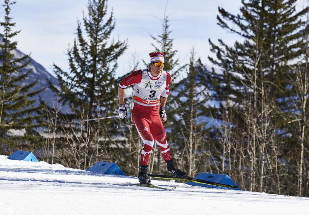 Canada's Devon Kershaw during the men's 15k skate stage of the Ski Tour Canada in Canmore, Alberta. Kershaw finished the tour ranked 16th. (Photo: Fischer/Nordic Focus)