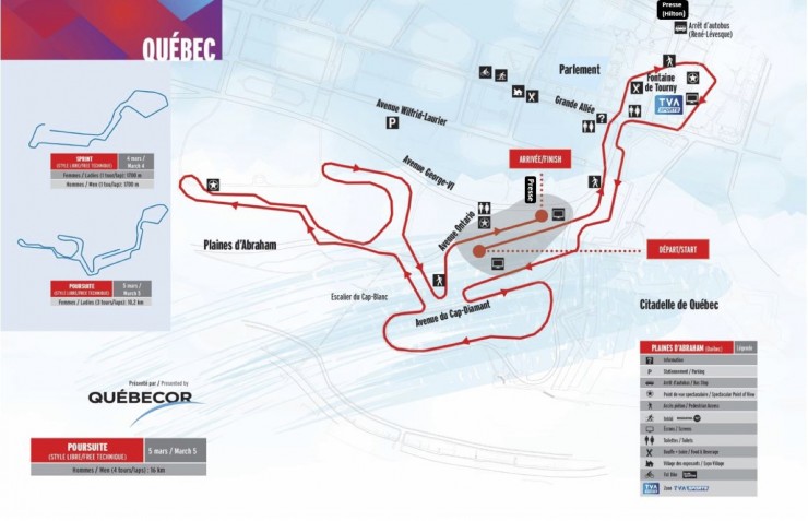 The freestyle sprint course in Quebec City. 