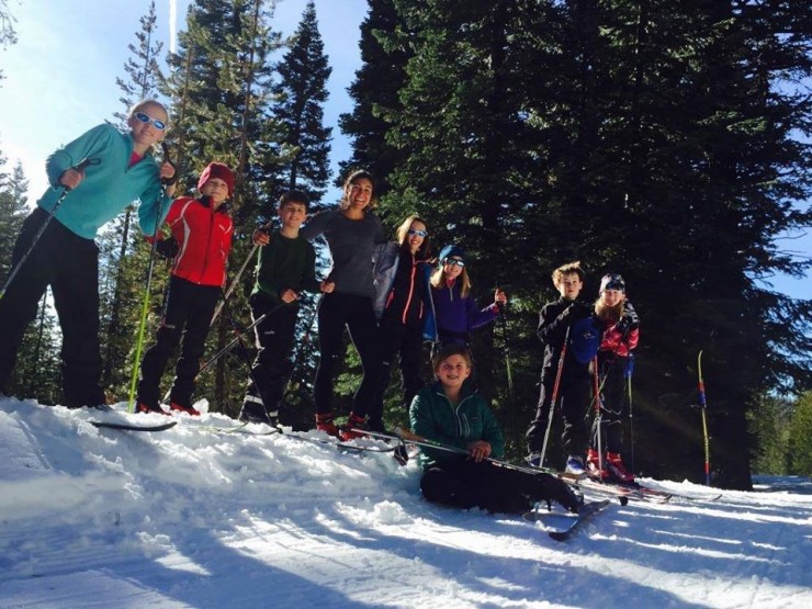 A group of Bend Endurance Academy youth skiers in February. (Photo: Ryder "the Badger" Utrecht/Bend Endurance Academy Facebook) 