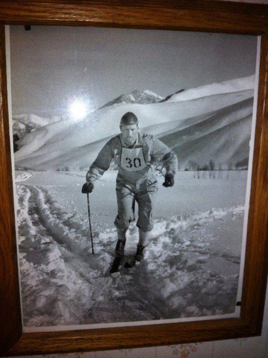 Chummy Broomhall, a 1948 and 1952 Olympian born in Mexico, Maine, and a member of the Chisholm Ski Club since the 1930's, is seen here on his "skinny" skis. While FIS Cross Country is making similar wooden skis a requirement for test events this season, some wonder if they'll eliminate grooming technology from the World Cup as well. 