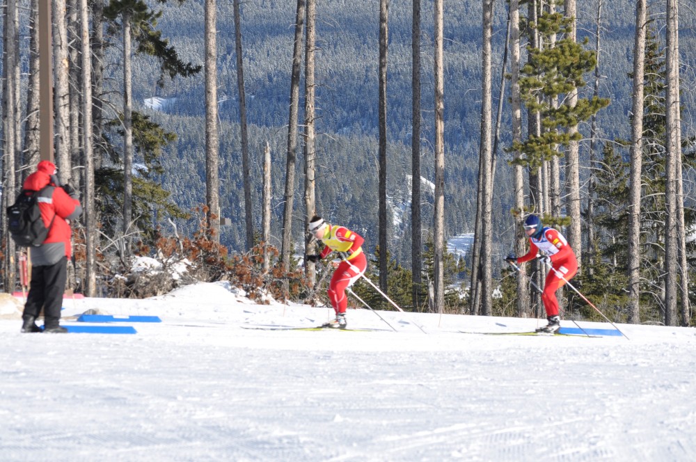 Reid Pletcher (l) guiding U.S. Paralympic nordic skier, Jake Adicoff  during the 2014 Winter Olympic Games in Sochi, Russia. (Photo: Courtesy Photo)