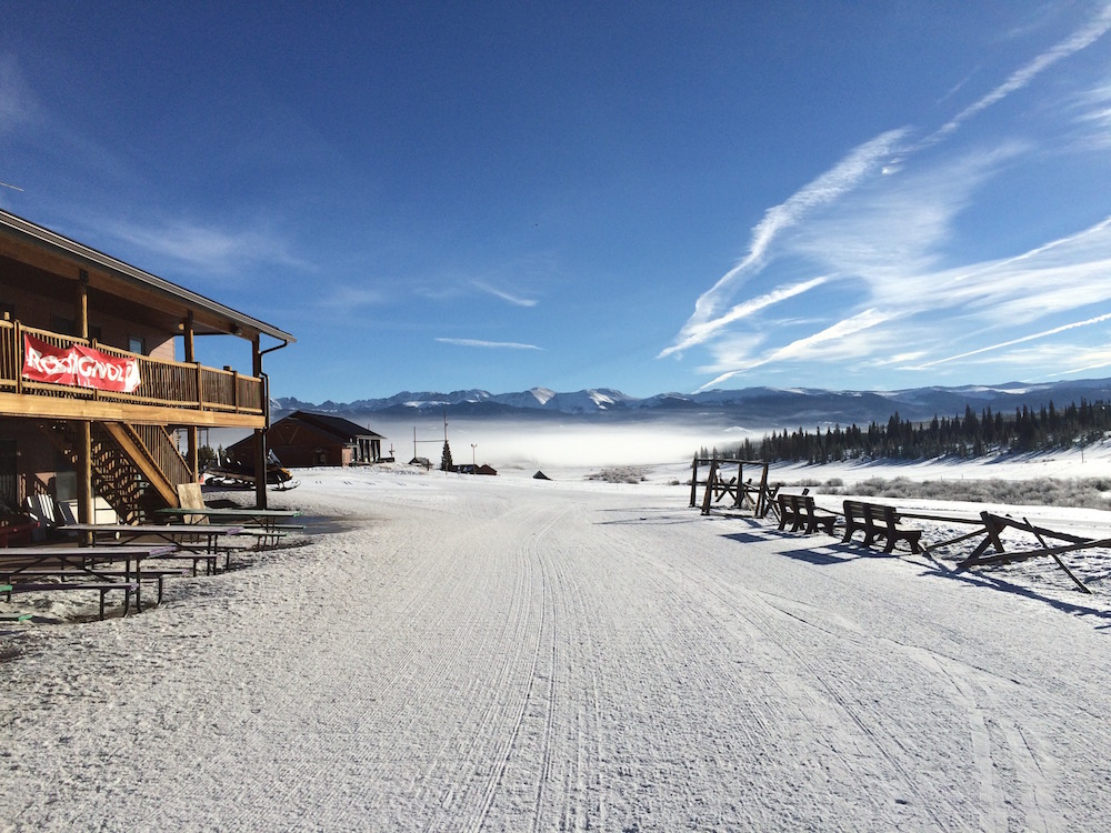 The view from just outside the nordic center at Snow Mountain Ranch in Granby, Colo. (Photo: Alex Kochon/FasterSkier)