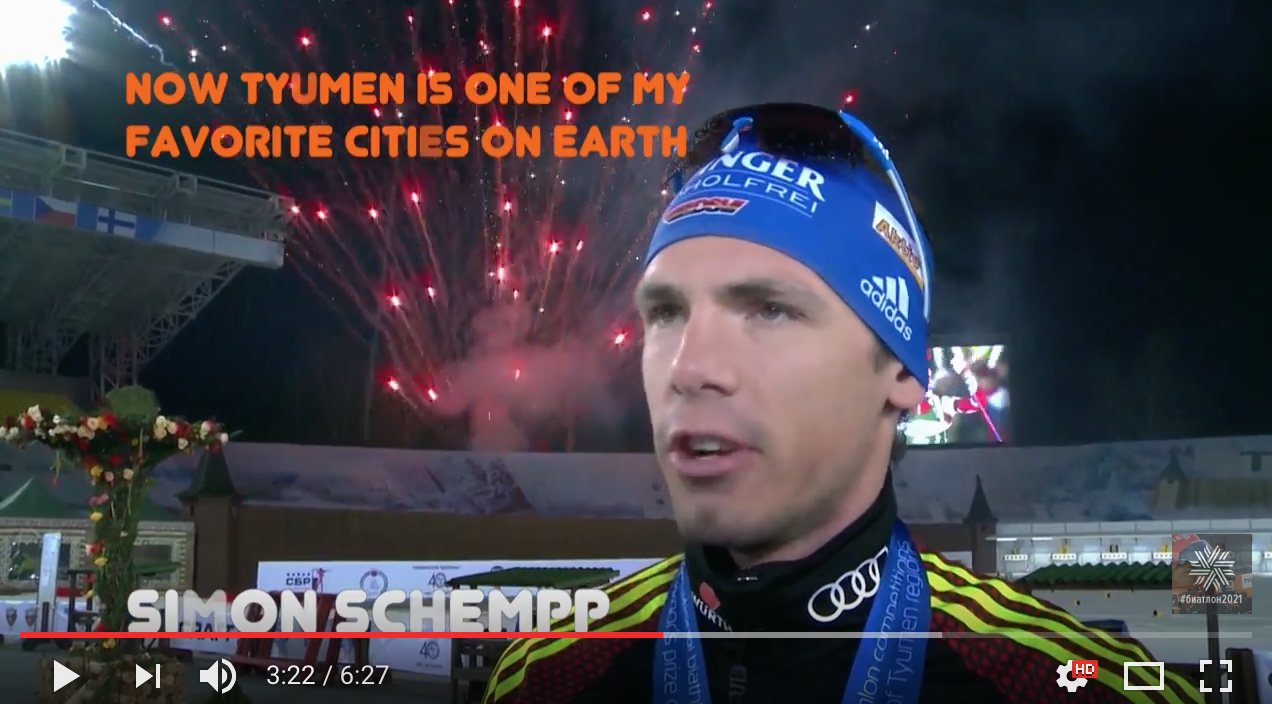 A still from the candidature video of Tyumen, Russia, which won the hosting rights for 2021 Biathlon World Championships. The International Olympic Committee had previously recommended that no major competitions be awarded to Russia until it comes into compliance with the WADA Code.
