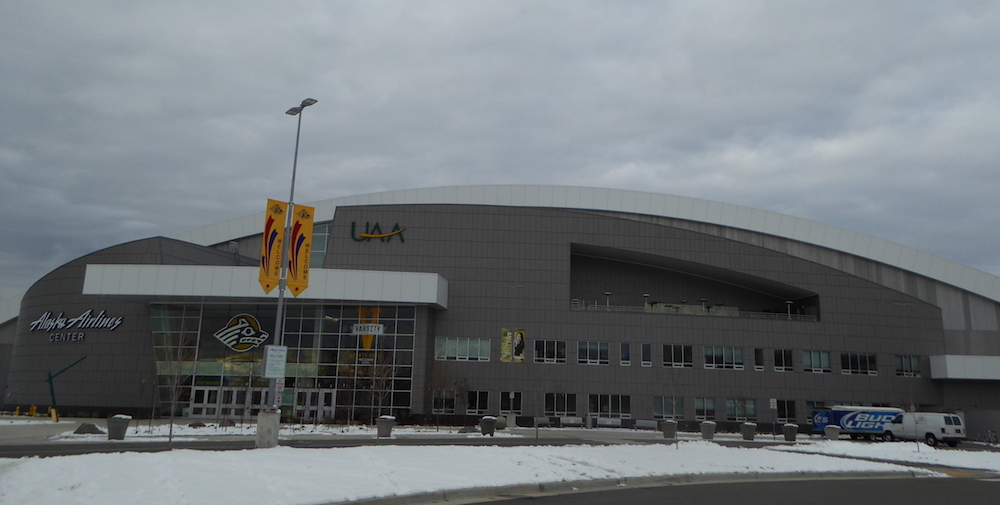 The Alaska Airlines Center, home to the University of Alaska Anchorage Seawolves athletics program in Anchorage, Alaska, photographed last month. (Photo: Gavin Kentch)