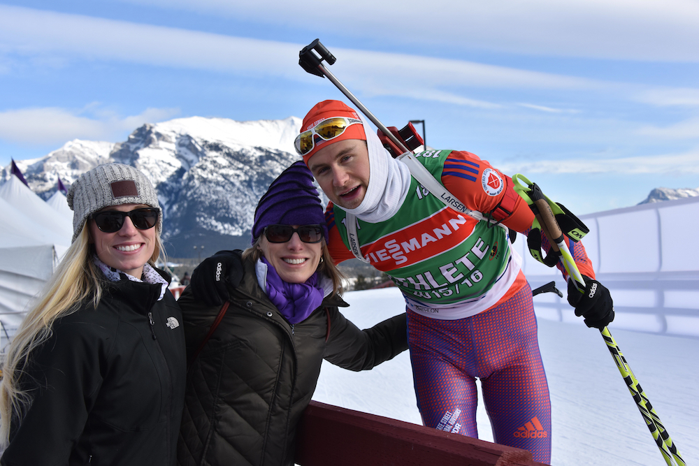 Durtschi with his mother and girlfriend at the World Cup in Canmore, Alberta. (Courtesy photo)