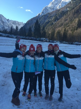Canadian women's team in Planica, Slovenia, 2016. (Courtesy Photo)