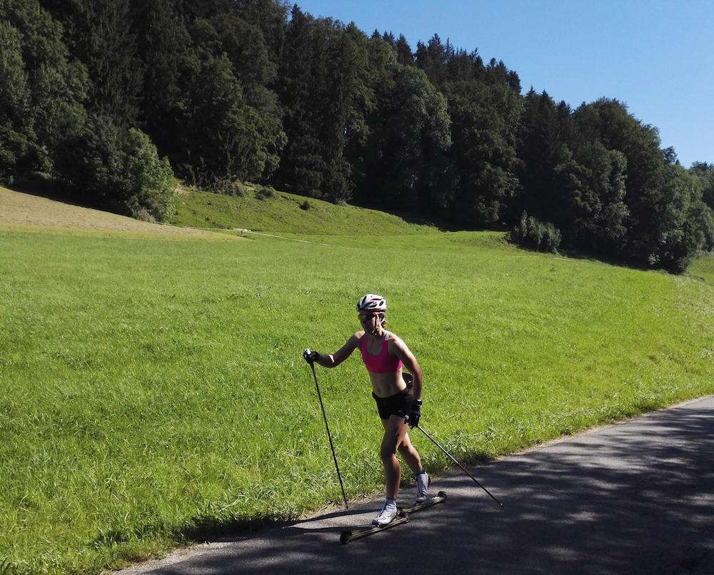 Megan Tandy rollerskiing in Germany in August. (Courtesy photo)