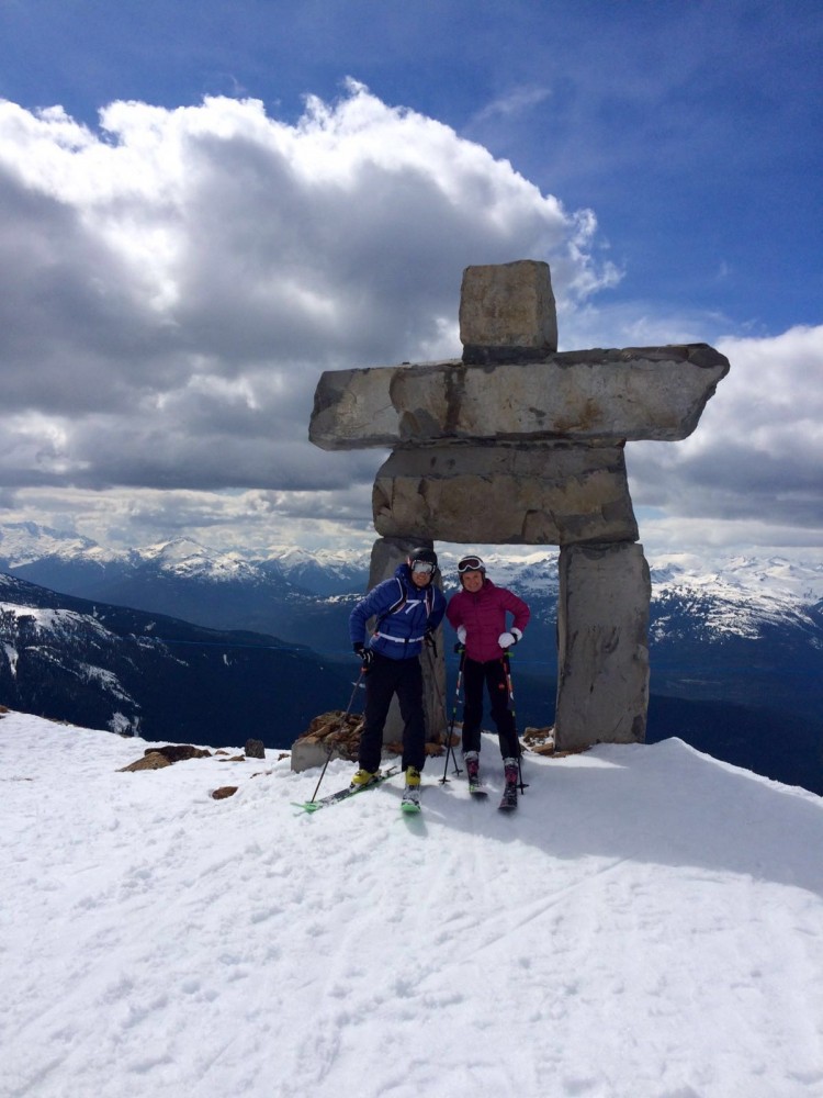Tim Burke with his wife Andrea skiing in Whistler, British Columbia. (Courtesy photo)